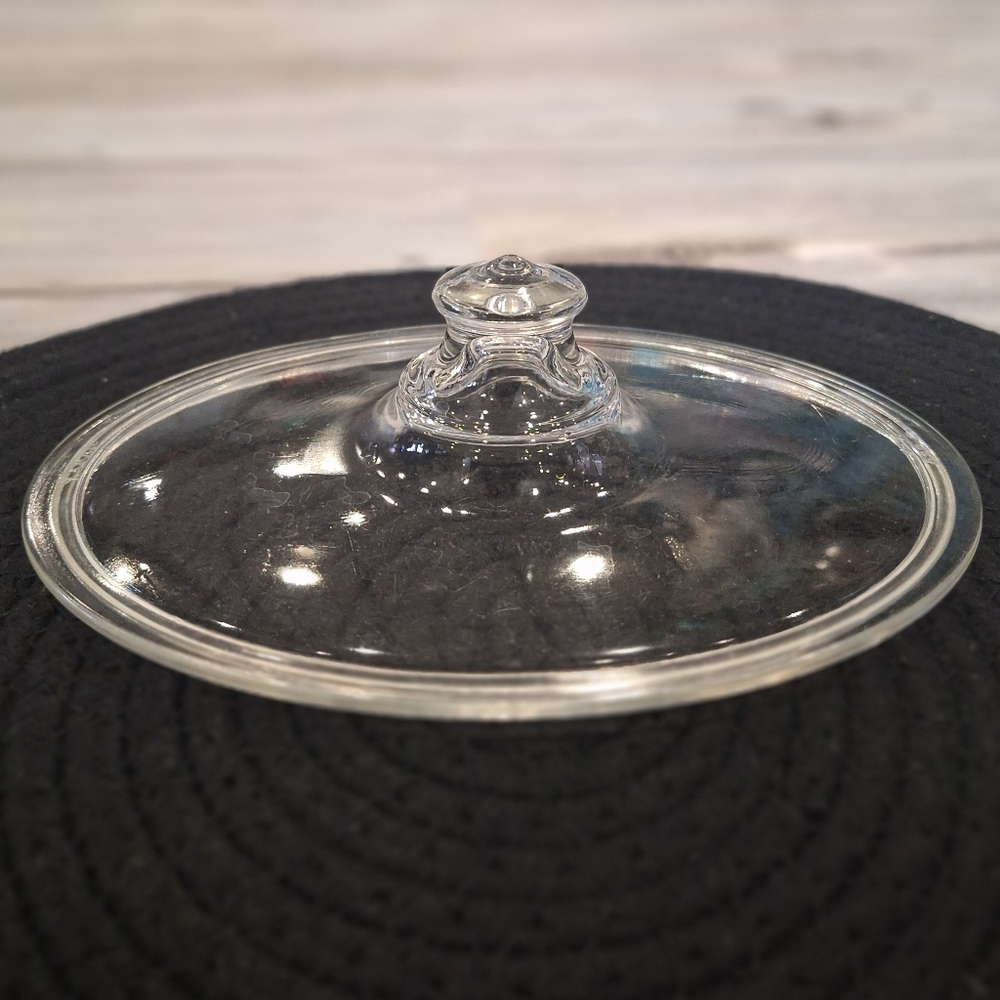 1920's Pyrex 032 Clear Glass Oval Lid , Antique Pyrex Lid Replacement, Lid 632-C